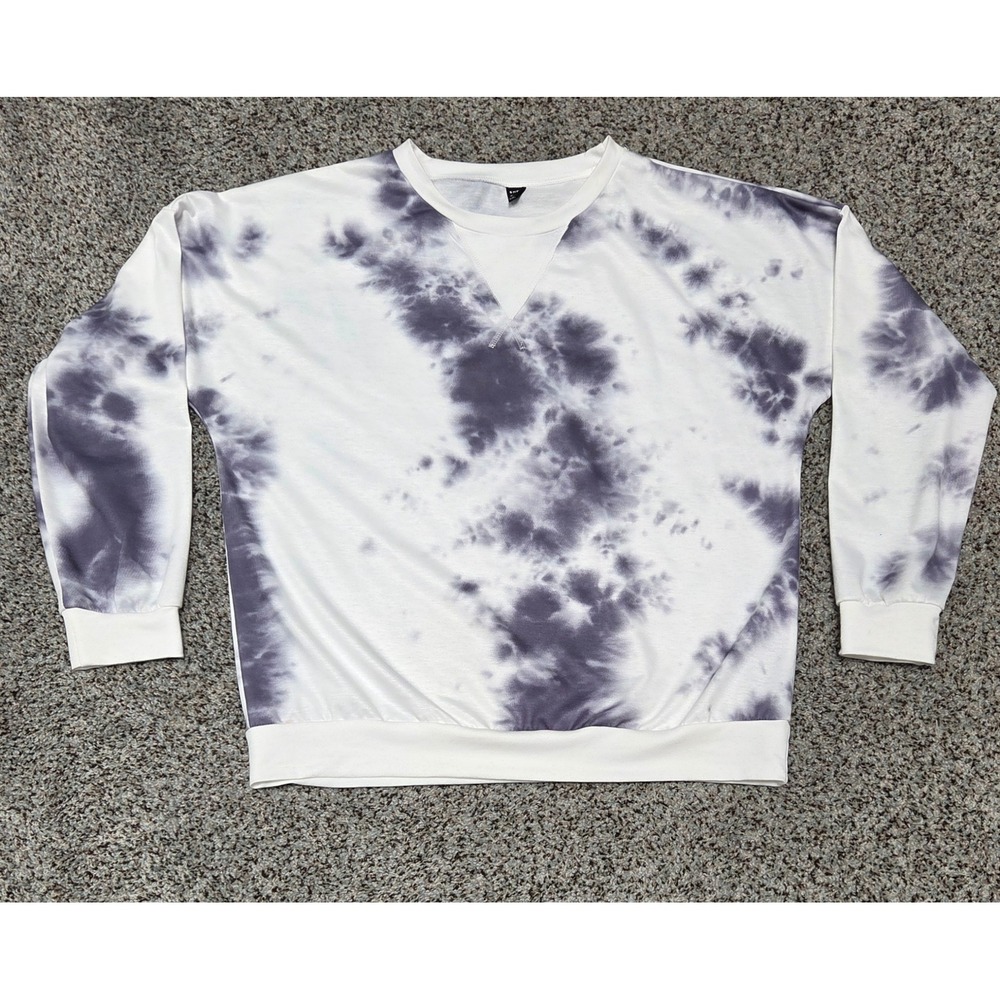 SHEIN Tie Dye Pullover Sweatshirt Casual Comfy Athleisure Top XL